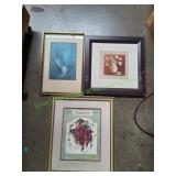 (3) Framed Wall Art