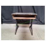 Vtg Wood / Metal School Desk