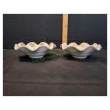 (2) Vtg Scalloped Edges Porcelain Bowls