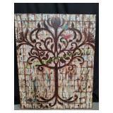 48x60 JenSun Art Heather Tree Canvas Wall Art