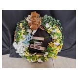 Friends Family Gather Here Door Wreath