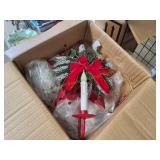 (3) Over the Door Christmas Wreath w/ Candle