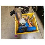 Yellow Milk Crate of Tools & More
