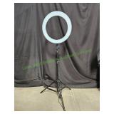 Large Circular LED Ring Light on Tripod