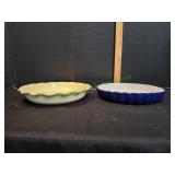 (1) Ceramic Quiche & (1) Porcelain Pie Dishes