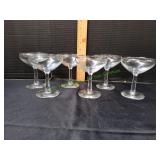 (6) Vtg Champagne Coupe Glasses