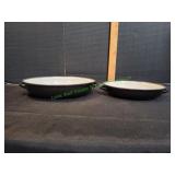 (2) Ekco Country Garden Porcelain Clade Cookware