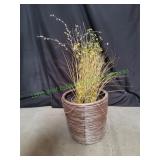 Woven Wicker Planter w/ Faux Plant