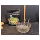 Vtg Crystal Salad Set, #248