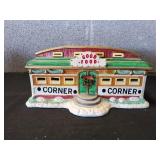 1992 Ceramic Christmas Village Corner Diner