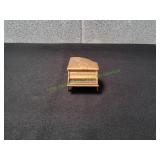 Vtg Small Metal Grand Piano Trinket Box