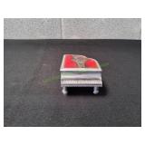 Vtg Small Silver-Plated Grand Piano Trinket Box