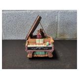 Vtg Kingstate Teddy Bear Grand Piano Music Box