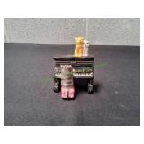 Handpainted Ceramic Cat Playing Piano Trinket Box