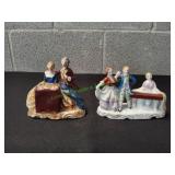 (2) Vtg Victorian Style Courting Scenes