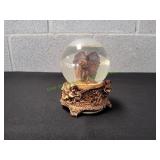 Vtg Faux Bronze Angel & Cherub Snow Globe