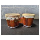 Vtg Wood Hand Drums