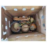 Box of Percussion Instruments, Mallets & More