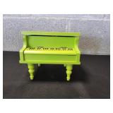 Vtg Green Anita Gray Piano Musical Jewelry Box