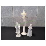 Vtg Victorian Christmas Carolers w/ Street Light