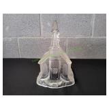Pressed-Glass Christmas Village Light-Up Church