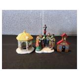 (3) Vtg Christmas Village Accessories