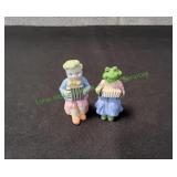 (2) Vtg Anthropomorphic Animals Playing