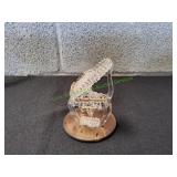 Vtg Hand Spun Glass Baby Grand Piano Figurine