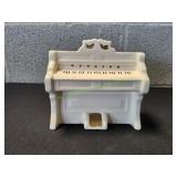 Vtg Garland Ceramics White Upright Piano Planter