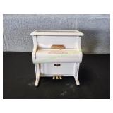Vtg Violins Music White Piano Musical Trinket Box