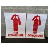 (2) Fire Extinguisher Signs