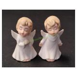 (2) Vtg Praying & Singing Angel Figurines