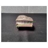 Vtg Small Silver-Plated Grand Piano Trinket Box