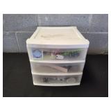 3-Drawer Desktop Storage Tower w/ Mini Figurines