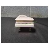 Vtg White Piano Trinket Box