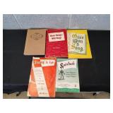 (5) Vtg Music Books