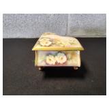 Vtg Porcelain Baby Grand Piano Trinket Box