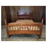 Wooden Bed Frame w/ Adjustable Base, Queen
