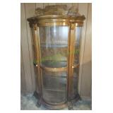 Vtg Lighted Clawfoot Curio Cabinet