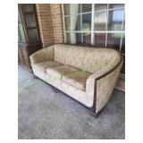 Vtg Clawfoot Sofa w/ Matching Chair