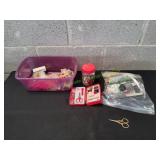 Tote of Sewing Supplies