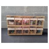 Vtg 10-Drawer Plastic Organizer w/ Hardware
