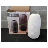 Evergreen LED Porcelain Lantern, 1pc White