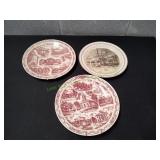 (3) Vtg Decorative Plates
