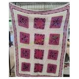 Vtg Crochet Throw Blanket