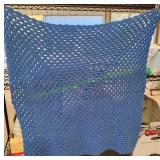 Vtg Crochet Throw Blanket