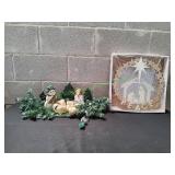 Wooden Nativity Scene Christmas Wreath & More