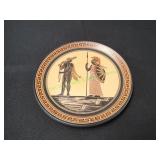 Vtg Hand Painted Greek Wall Plate