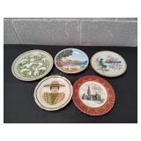 (5) Vtg Decorative Plates