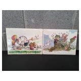 (2) Vt Whimsical Musical Marching Animals Prints